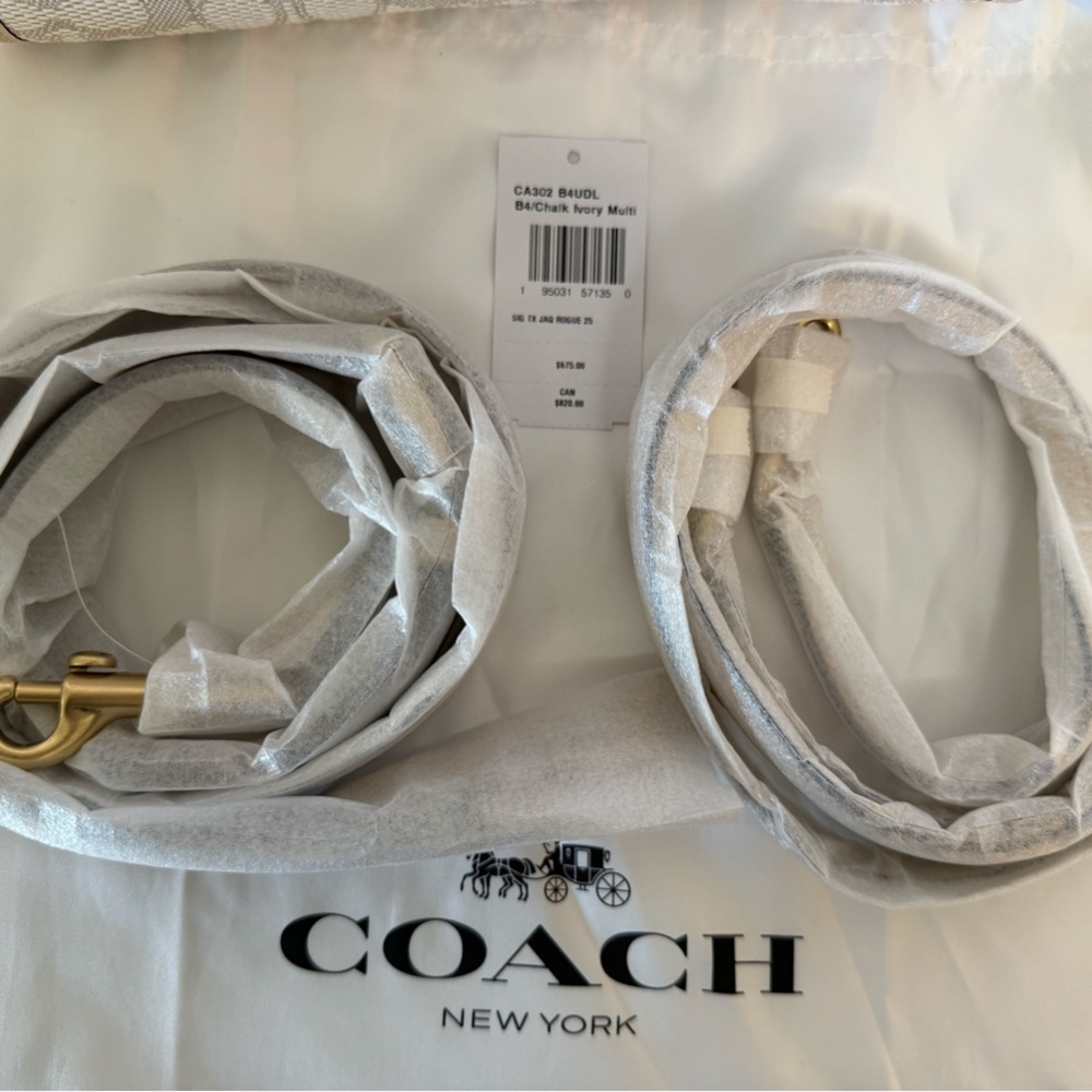 NWT Coach Jacquard Rogue 25 Chalk & Ivory - Picture 11 of 13